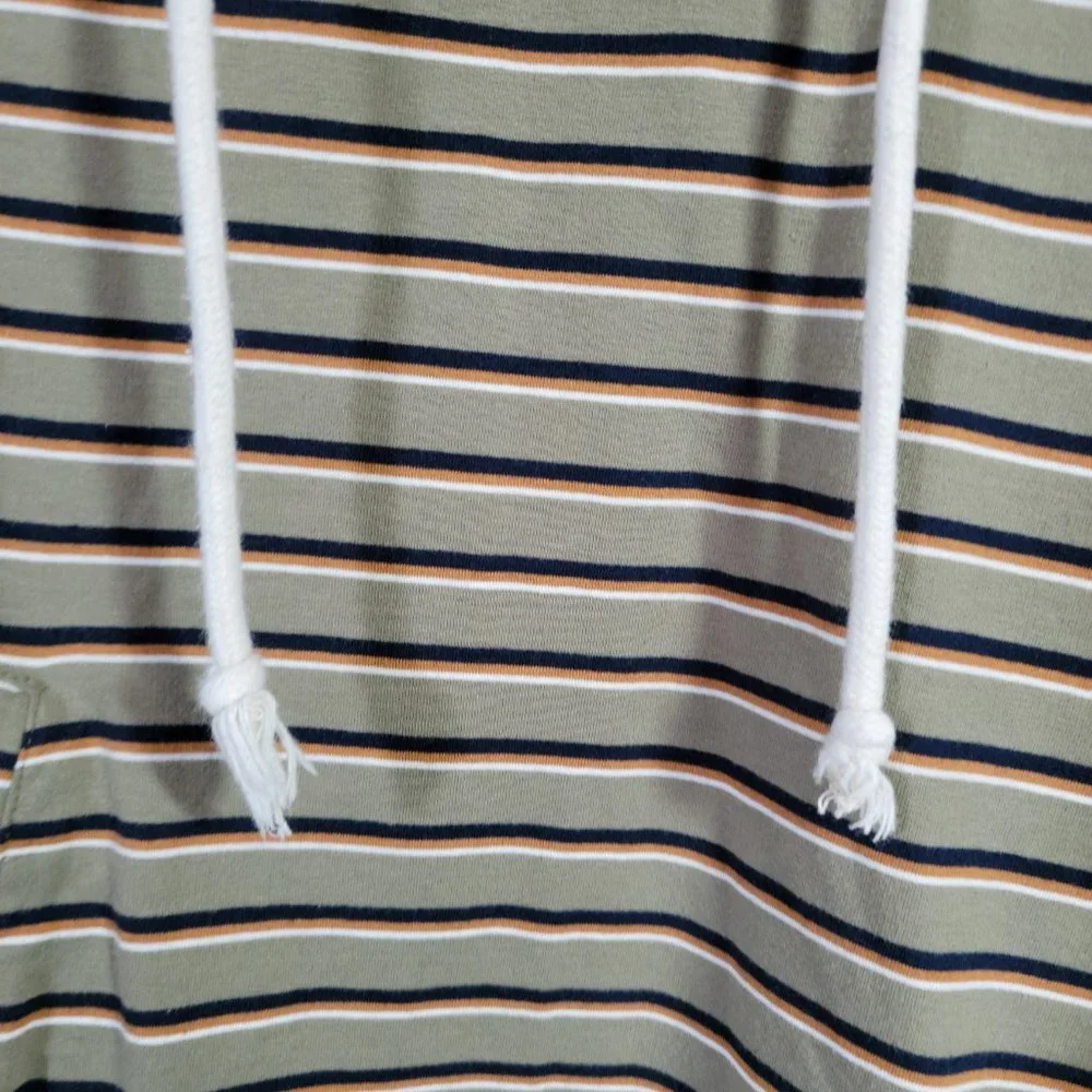 Sweet Claire Long Side Zip Side Pocket Striped Hoodie Size Medium - Picture 5 of 9